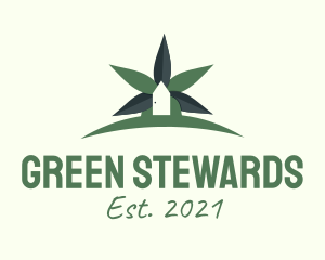 Green Cannabis House  logo design