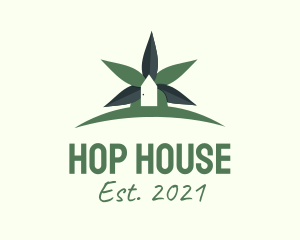 Green Cannabis House  logo design