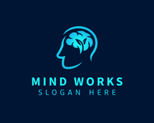 Human Brain Mental Wellness logo design