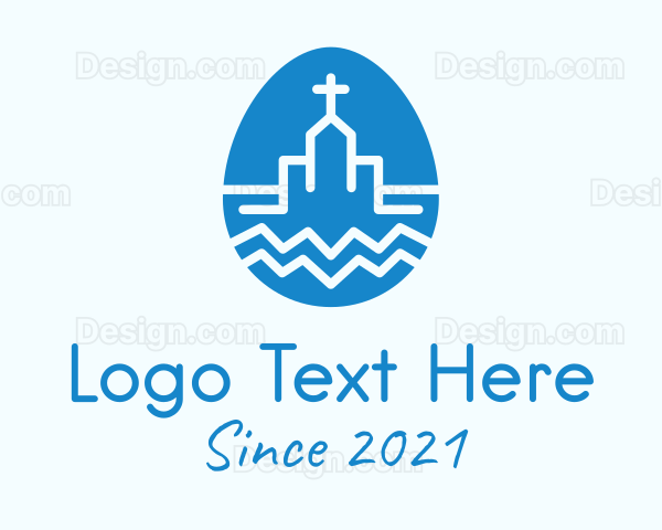 Blue Church Egg Logo