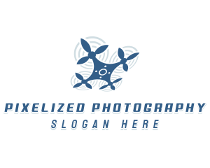 Drone Camera Quadrotor logo design