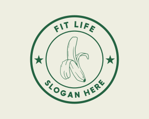 Delicious Banana Fruit Logo