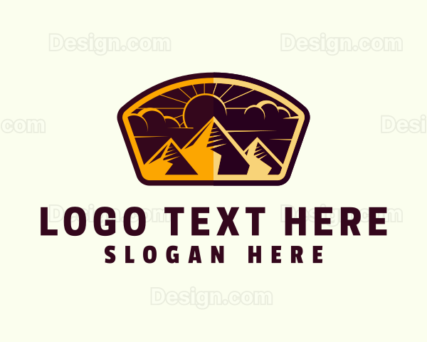 Nature Hiking Mountain Logo