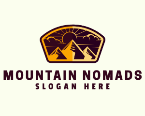 Nature Hiking Mountain logo design