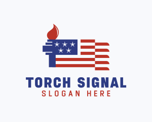 Torch Patriotic Flag logo