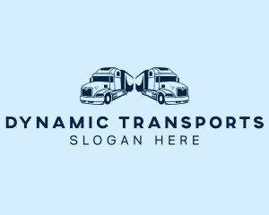 Blue Freight Trucking logo design