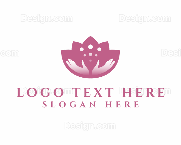 Spa Lotus Hands Wellness Logo