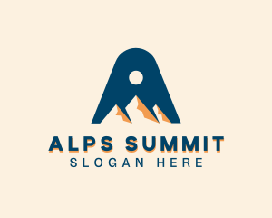 Mountain Summit Letter A logo design