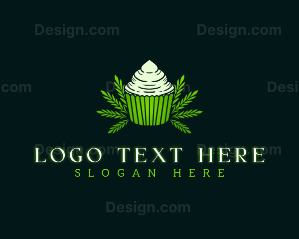 Cannabis Cupcake Pastry Logo