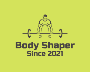 Power Lifter Man logo design