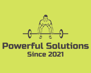 Power Lifter Man logo design