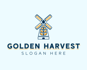 Agricultural Windmill Farming logo design