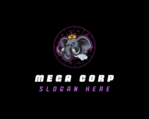 Monster Elephant King logo design