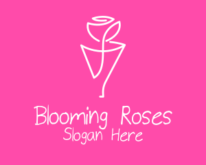 Rose Line Art logo design