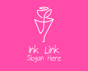 Rose Line Art logo design