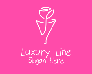 Rose Line Art logo design