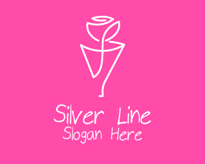 Rose Line Art logo design