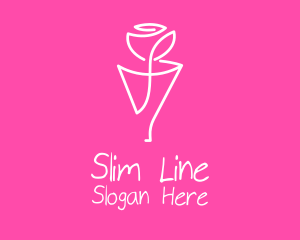 Rose Line Art logo design