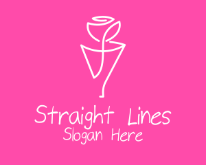 Rose Line Art logo design