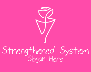 Rose Line Art logo design