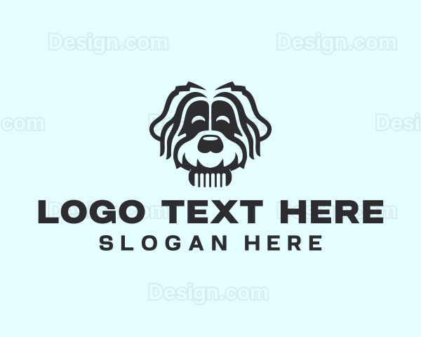 Dog Grooming Comb Logo