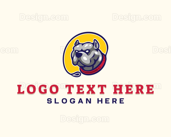 Bulldog Pet Leash Logo