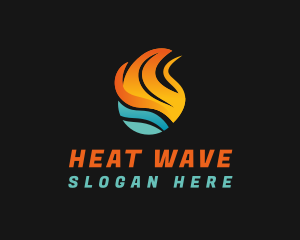 Heat Cool Ventilation logo design