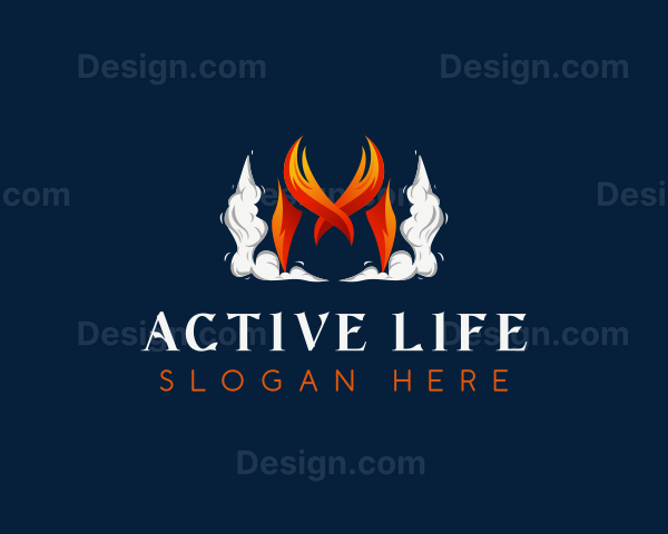 Hot Flaming Cuisine Logo