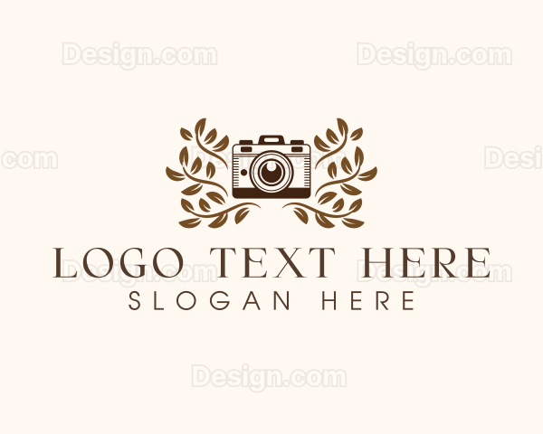 Camera Photography Floral Logo