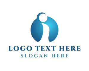 Letter - Blue Company Letter I logo design