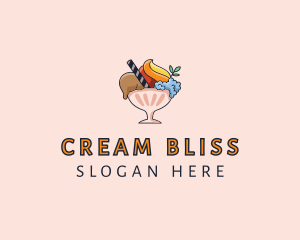 Ice Cream Sundae Dessert  logo