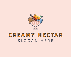 Ice Cream Sundae Dessert  logo