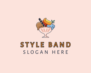 Ice Cream Sundae Dessert  logo