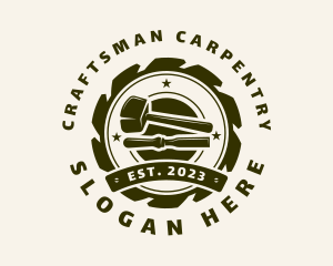 Hammer Chisel Carpentry logo design