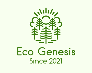 Sunrise Eco Forest logo design