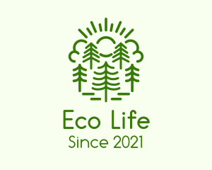 Sunrise Eco Forest logo design