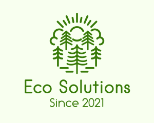 Sunrise Eco Forest logo design