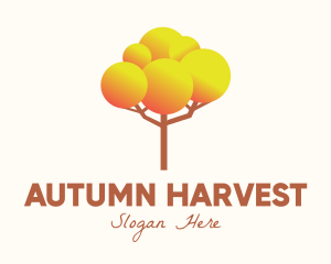 Gradient Autumn Tree logo