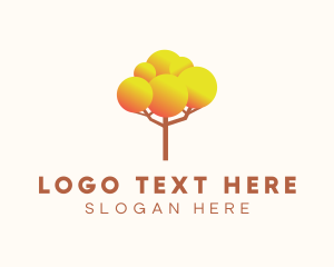 Gradient Autumn Tree logo