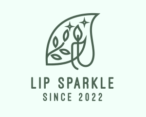 Sparkle Leaf Candle logo design