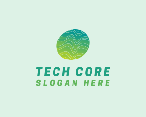 Green Wave Tech logo design