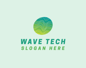 Green Wave Tech logo design