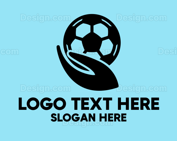 Soccer Player Hand Logo