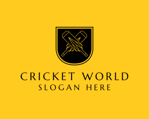 Cricket Bat Emblem  logo