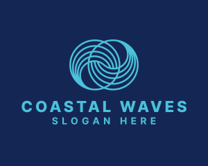 Infinity Water Wave logo design