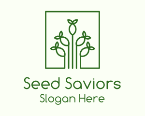 Simple Plant Seed logo design