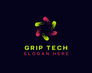 Motion Tech Swirl logo design