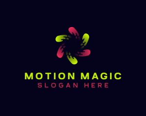 Motion Tech Swirl logo design