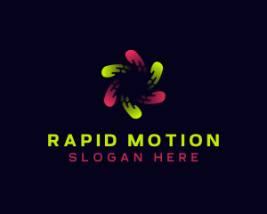 Motion Tech Swirl logo design