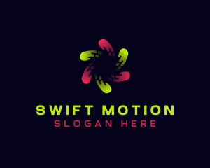 Motion Tech Swirl logo design